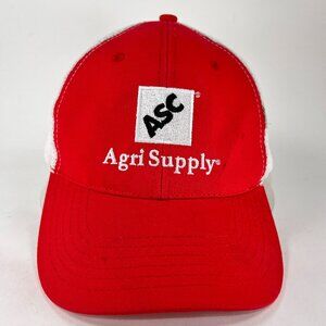 Agricultural Suppy Snap Back Cap Hat Trucker Red Baseball Farming Logo Mens
